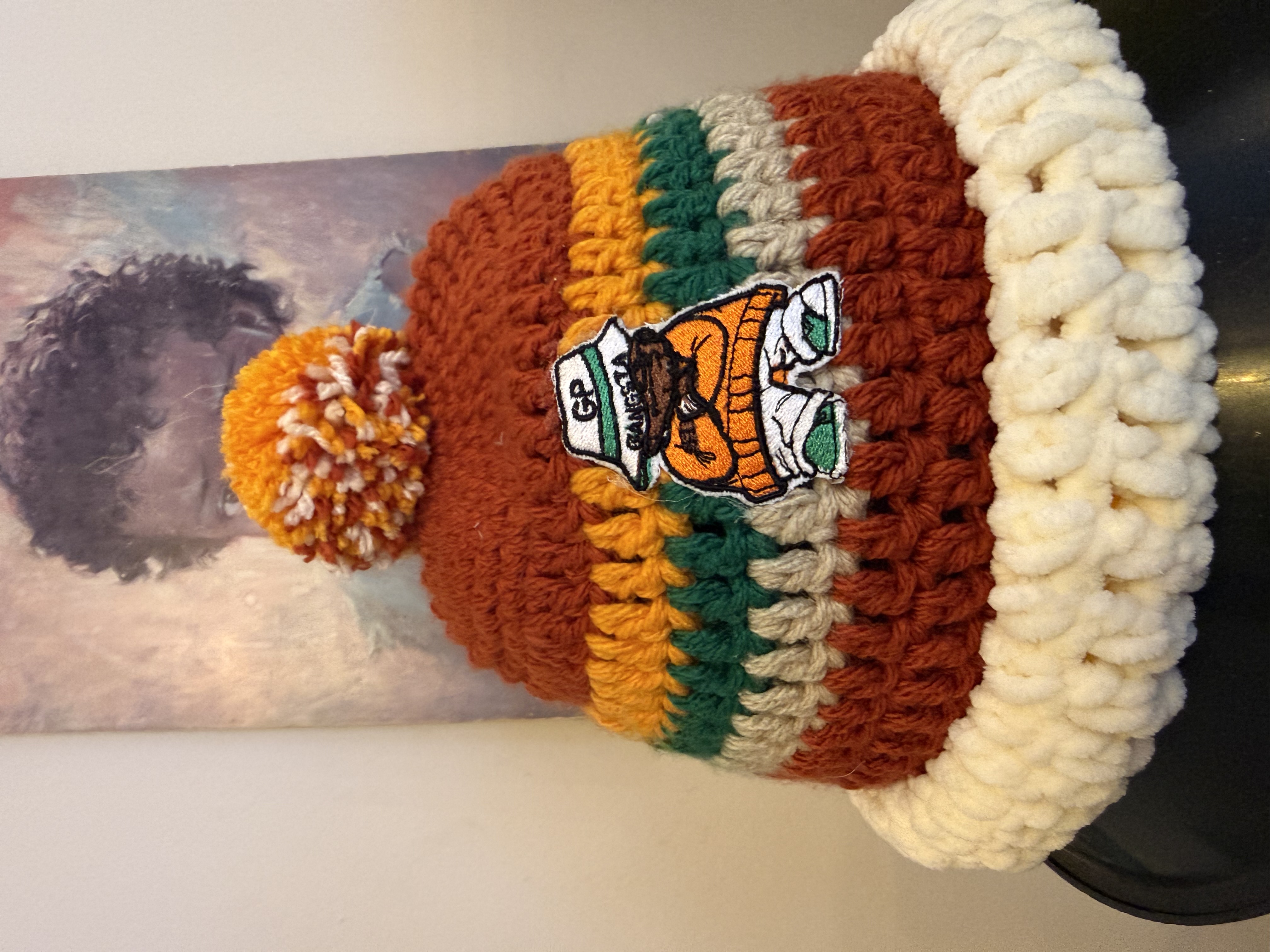 WINTER CROTCHET HAT (RUST)